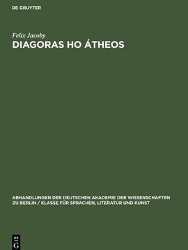 portada Diagoras ho Átheos (en Alemán)