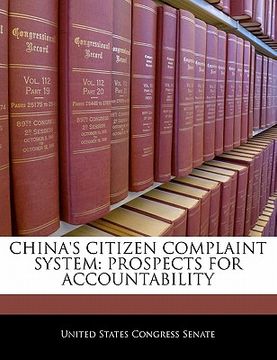 portada china's citizen complaint system: prospects for accountability (en Inglés)