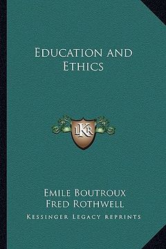 portada education and ethics (en Inglés)