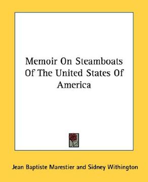 portada memoir on steamboats of the united states of america (en Inglés)