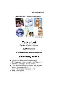 portada Talk a Lot Elementary Book 3: A great new way to learn spoken English