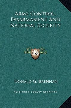 portada arms control, disarmament and national security (en Inglés)
