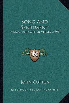 portada song and sentiment: lyrical and other verses (1891) (in English)
