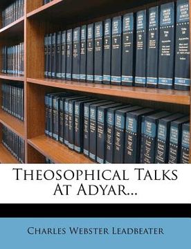 portada theosophical talks at adyar...