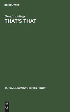 portada That's That (Janua Linguarum. Series Minor) 