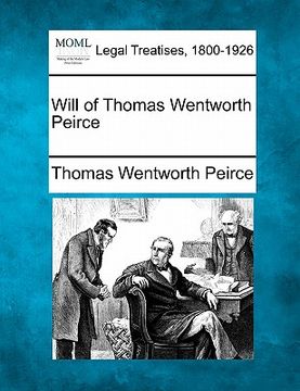 portada will of thomas wentworth peirce (in English)