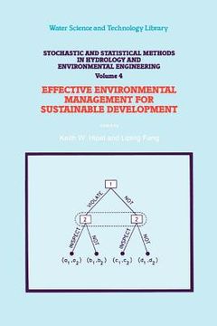 portada stochastic and statistical methods in hydrology and environmental engineering: effective environmental management for sustainable development (en Inglés)