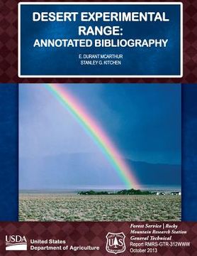 portada Desert Experimental Range: Annotated Bibliography (en Inglés)