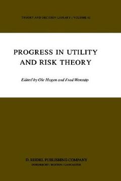portada progress in utility and risk theory (en Inglés)