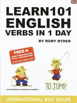 portada Learn 101 English Verbs in 1 day (Learn 101 Verbs in a Day) (en Inglés)