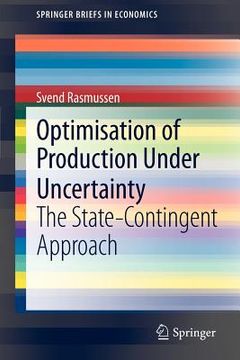 portada optimisation of production under uncertainty