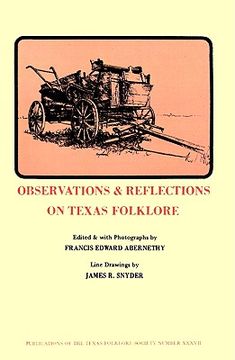portada observations & reflections on texas folklore (en Inglés)