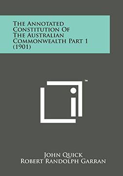portada The Annotated Constitution of the Australian Commonwealth Part 1 (1901)