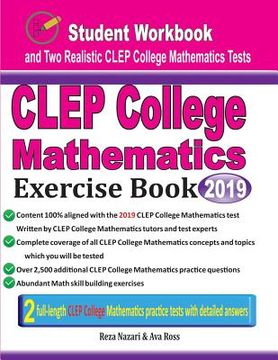 portada CLEP College Mathematics Exercise Book: Student Workbook and Two Realistic CLEP College Mathematics Tests (en Inglés)