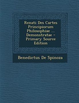 portada Renati Des Cartes Principiorum Philosophiae ... Demonstratae (en Latin)