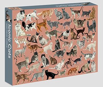 portada Iconic Cats: 1,000-Piece Jigsaw Puzzle (en Inglés)
