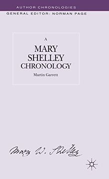 portada Mary Shelley: A Chronology (Author Chronologies Series) (en Inglés)