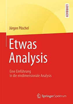 portada Etwas Analysis: Eine Einführung in die Eindimensionale Analysis (en Alemán)