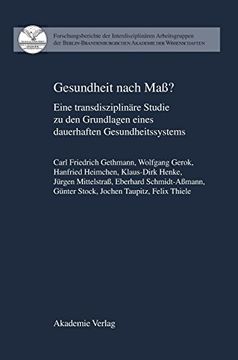 portada Gesundheit Nach Mass? Eine Transdisziplinare Studie zu den Grundlagen Eines Dauerhaften Gesundheitssystems (in German)
