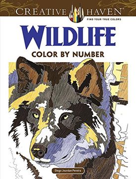 portada Creative Haven Wildlife Color by Number Coloring Book (Adult Coloring) (in English)