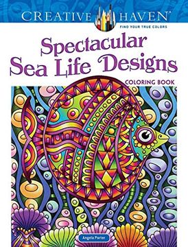 portada Creative Haven Spectacular sea Life Designs Coloring Book (en Inglés)