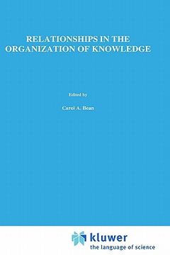 portada relationships in the organization of knowledge (en Inglés)