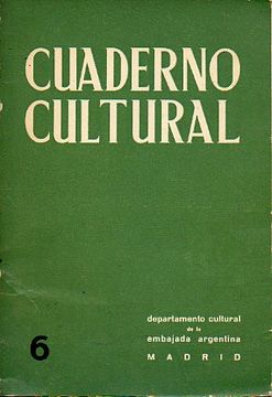 portada cuaderno cultural. publicación del departamento cultural de la embajada argentina en españa. nº 6.