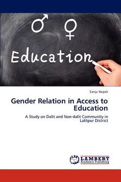 portada gender relation in access to education (en Inglés)