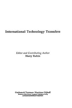 portada international technology transfers (en Inglés)