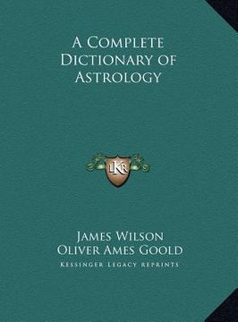 portada a complete dictionary of astrology (in English)