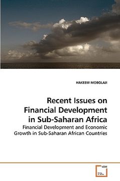 portada recent issues on financial development in sub-saharan africa (en Inglés)