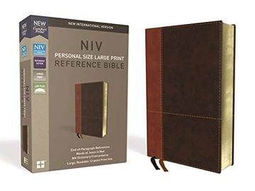 portada Niv, Personal Size Reference Bible, Large Print, Leathersoft, tan (en Inglés)