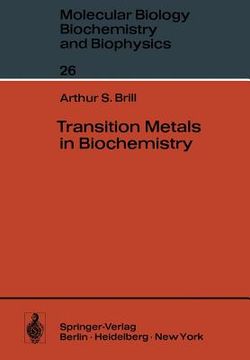 portada transition metals in biochemistry (en Inglés)