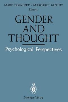 portada gender and thought: psychological perspectives: psychological perspectives (in English)