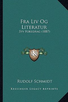 portada fra liv og literatur: syv foredrag (1887)