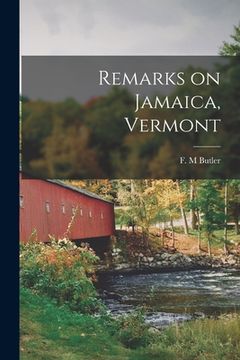 portada Remarks on Jamaica, Vermont