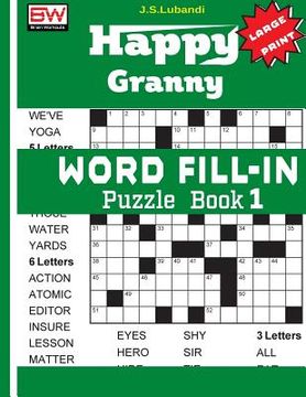 portada Happy Granny Word Fill-In Puzzle Book 1: Volume 1 (en Inglés)