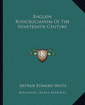 portada english rosicrucianism of the nineteenth century