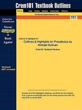 portada studyguide for precalculus by michael sullivan, isbn 9780132256889