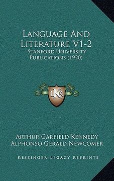 portada language and literature v1-2: stanford university publications (1920) (in English)