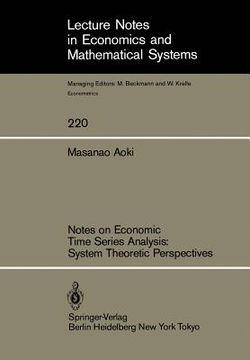 portada notes on economic time series analysis: system theoretic perspectives