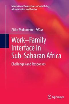 portada Work-Family Interface in Sub-Saharan Africa: Challenges and Responses (in English)