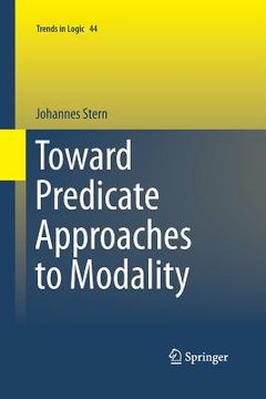 portada Toward Predicate Approaches to Modality