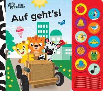 portada Baby Einstein - auf Geht's! - Interaktives Pappbilderbuch mit 10 Lustigen Geräuschen für Kinder ab 18 Monaten