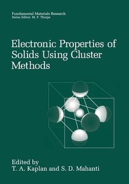portada Electronic Properties of Solids Using Cluster Methods (en Inglés)
