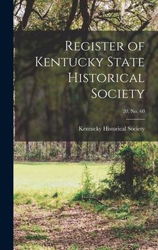 portada Register of Kentucky State Historical Society; 20, no. 60 (in English)