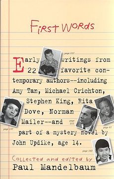 portada first words: earliest writing from favorite contemporary authors (en Inglés)