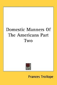portada domestic manners of the americans part two
