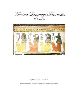 portada Ancient Language Discoveries, volume 6