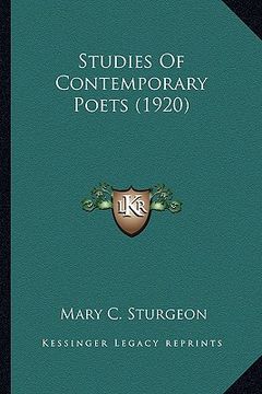 portada studies of contemporary poets (1920) (in English)